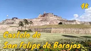 Walking Tour in Castelo de San Felipe de Barajas [4K] 🚶📹🏰🌞❤️🌏 #walktripl29 #travel #cartagena