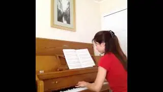 Naoko Okada practicing Chopin song
