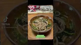 Homemade SOBA. Enjoy Japanese summer food - Kikkoman Hon Tsuyu Sauce as the soup base