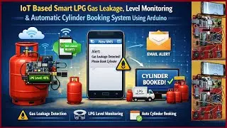 IoT Based Smart LPG Gas Leakage Automatic Cylinder Booking System Using Arduino | SMS & Email Alerts