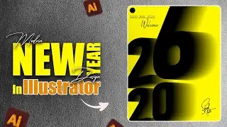 Modern New Year Design in Adobe Illustrator | Trendy Graphic Design Tutorial 2026