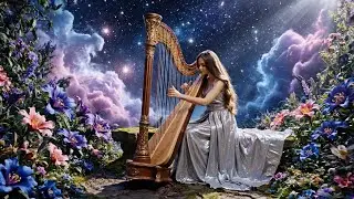 Moonlit Ancient Tree HARP Music 🌕 Magical Night Ambience for Deep Sleep, Relaxation & Dreaming