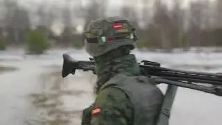 Spanish troops practise gunnery at eFP Battlegroup Latvia