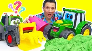 Jeux &agrave; cache-cache avec Johnny le tracteur 🚜 O&ugrave; se sont cach&eacute;es les voitures?