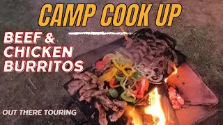Camp cooking, Camp Cookup: Flavorful Beef and Chicken Burritos.