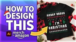 🎄UGLY CHRISTMAS SWEATER Design from Scratch using Adobe Illustrator Tutorial🎄