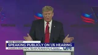 Former President Donald Trump speaks publicly on January 6 hearing