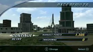 Golden City, results auto-pilot (Burnout 3: Takedown)