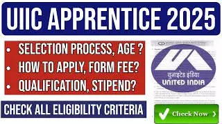 United India Insurance Company Limited Apprentice Full Eligibility Criteria.