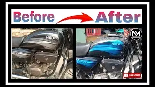 Splendor Plus Blue Wrapping || Splendor Plus Vinyl Wrap Blue Colour ||