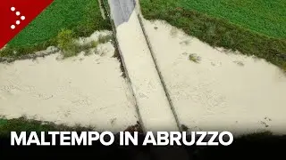 Maltempo in Abruzzo, fiumi in piena e strade allagate