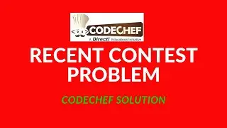 Recent contest problem solution
