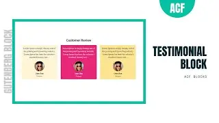Gutenberg Testimonial Block | ACF Blocks