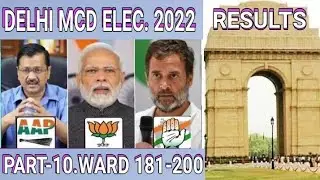 Delhi MCD Election result 2022 Ward no 181-200 #election