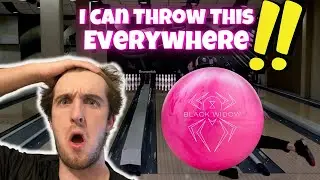 I Can Throw this Ball Everywhere!! | Pink Black Widow Urethane Bowling Ball Review