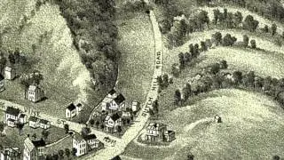 Tionesta Pennsylvania 1896 Panoramic Bird's Eye View Map 7400