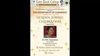 Golden Jubilee celebration Department of Commerce 19th September, 2025