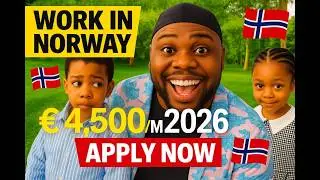 Norway Is URGENTLY Hiring! 🇳🇴 €4,500/M Jobs for Foreigners (No IELTS, No Agent!)
