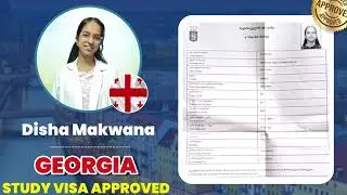 Disha Makwana's Journey From Kheda to Georgia - Study visa approved Hard work + patience = success.