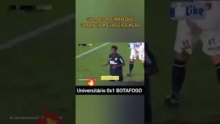 GOL DE JEFFINHO QUE GARANTIU A CLASSIFICA&Ccedil;&Atilde;O | Universit&aacute;rio 0x1 BOTAFOGO #botafogo #futebol