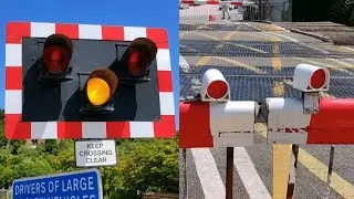 Rare Lights and Barriers at Kingswear Marina Level Crossing, Devon