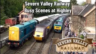 Severn Valley Railway Diesel Gala | Busy Scenes at Highley Inc. POORLY COLAS HST!