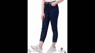 Designer ankle length jeans for girls