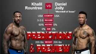 UFC FIGHT NIGHT 104: Predictions Khalil Rountree vs Daniel Jolly (UFC HOUSTON PREVIEW)