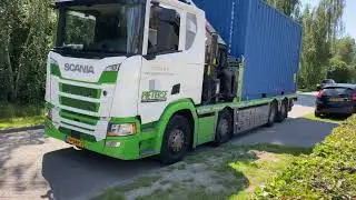Will it fit? Our first shipping container has been dropped off by Pieterse Containerhandel!
