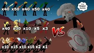 All Stick Figures Unit's Vs Super Zombie Boss - Stick War Legacy 