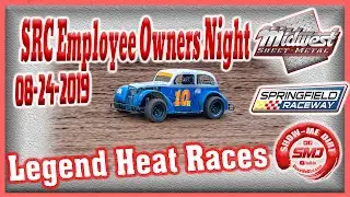 S03🏁E430 legend cars racing A🏁Mains SRC Night Springfield Raceway 08🏁24🏁2019 Dirt Track Racing