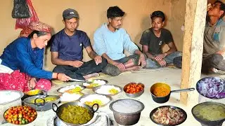 Traditional Nepali Village Cooking ||Dal Bhat Feast with Local Tomato Pickle||