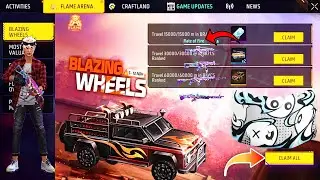 Blazing Wheels Free Gun Skin, Flame Arena Truck And BR Ranked Rewards Free Fire Max #garenafreefire