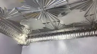 December 25, 2022 Tin ceiling and crown molding corners completed.