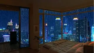 Heavy Rain & Thunder in a Cozy Apartment for Sleep & Relaxation-Go to Sleep in less than 10 minutes