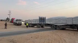 Trucks carrying aid and supplies move across Gaza amid calls for more crossings to be opened