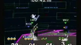Nicaboy(Sheik) and Seibrik(Sheik) V.S. Skratch(Marth) and Vericz(Falco) Match 3.mpg