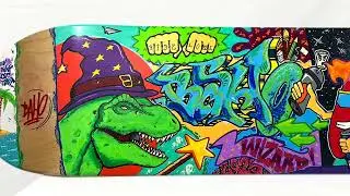 Board Custom Rex Wizard BAHO #skateboarding #sk8 #custom #baho #custom #skate #graffiti #graffitiart