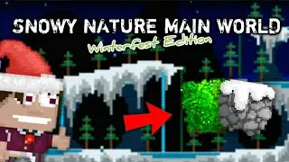 Building Snowy Nature Main World | Growtopia