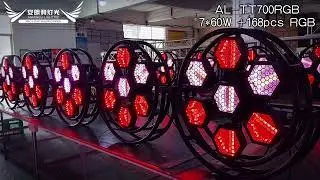 7&times;60W RGB Tungsten Retro Blinder Vintage Light with pure LED Source | Anmingli Lighting