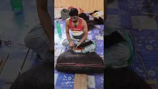 Amazing Girl's Waste Hair Recycling Complete Factory Process #shorts