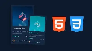 HTML & CSS - How to make a NFT Card - Frontend Mentor Tutorial