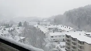Snow-covered roads, no public transportation // Germany ❄️