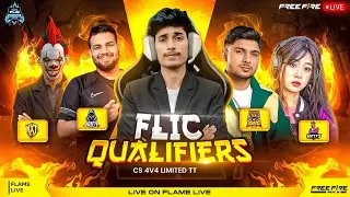 FLIC🏆 CS 4v4 LIMITED TOURNAMENT || QUALIFIERS ROUND-1 DAY-3🔥 #nonstopgaming -free fire live