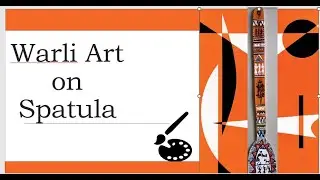 Wooden Spatula Warli Art