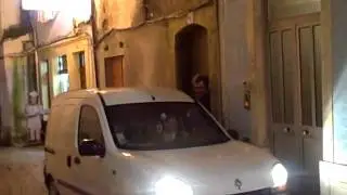 Sustainable Transportation in Portugal- Delivery Vehicle in Small Alley Road