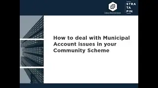 How to deal with Municipal Account issues in your Community Scheme