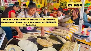 Aquí se Come Como en México🇲🇽de Verdad: Huaraches, Gorditas y Quesadillas ENORMES y Baratas#mexico