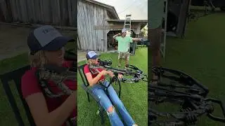 Target practicing night 2, w/ the crossbow! #shorts #hunting #girlswhohunt #keepinitcountry #country