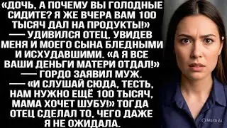«Я ваши деньги своей матери отдал!» — объявил муж, когда отец увидел меня и моего сына исхудавшими.